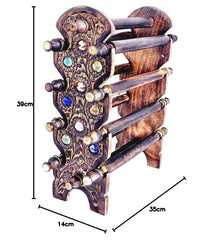 santarms Wooden Bangle Stand For Bangles | Home Decor | Women Gift Bangles For Or Chudi Churi Best By Holder | MADE IN INDIA | 8 Rods