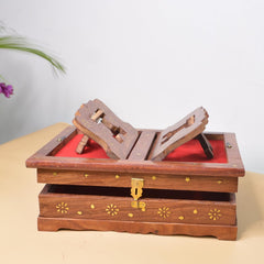 santarms Quran Shareef Box Rehal Book Decor Stand for Reading Quran Rehal Box - Sheesham Wood