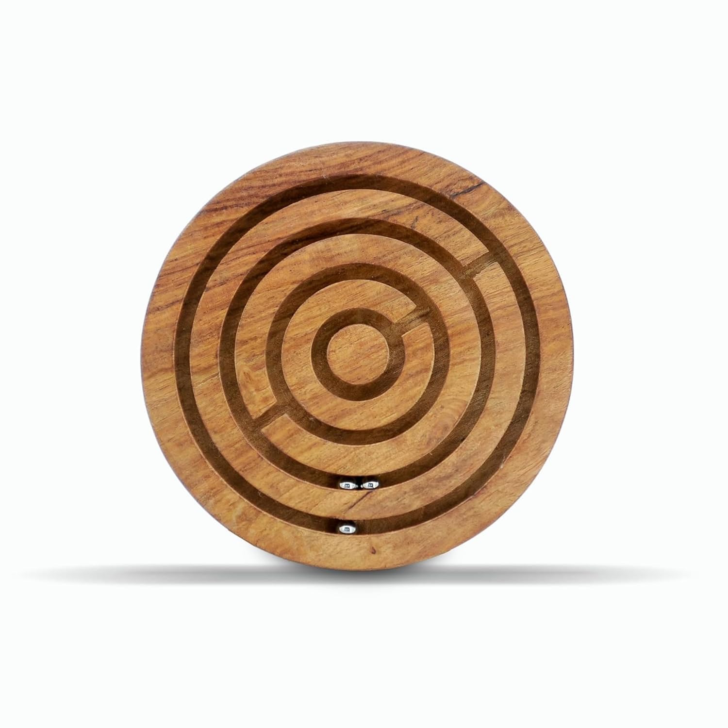 Santarms® Handmade Wooden Labyrinth Maze Set: A Set of 4 Challenging Ball Chakri Games for Kids and Adults - Enhance Concentration and Enjoy Quality Entertainment