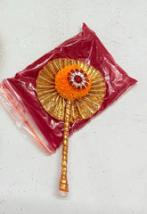 Santarms Sindoor Kumkum Powder, 10g, with Traditional Tilak Applicator Stick, Red