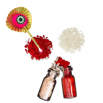 Santarms Roli with Chawal Pooja Samagri,Indian Traditional Festival with Tilak Stick