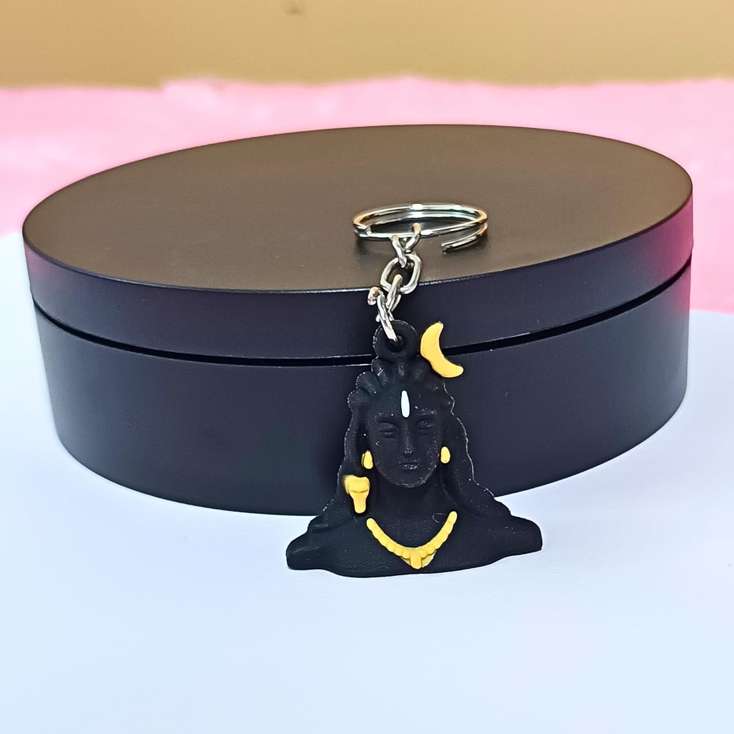 santarms Shiva Adiyogi Mahadev keyrings & keychains Rubber for Home and Office, 1 PCS