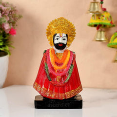 santarms Khatu Shyam Idol of Baba Shyam [Hare Ka Sahara Baba Shyam Humara] Car Dashboard Decorative Idol - Handcrafted Spiritual Figurine for Car, Home, or Office Decor - Buy