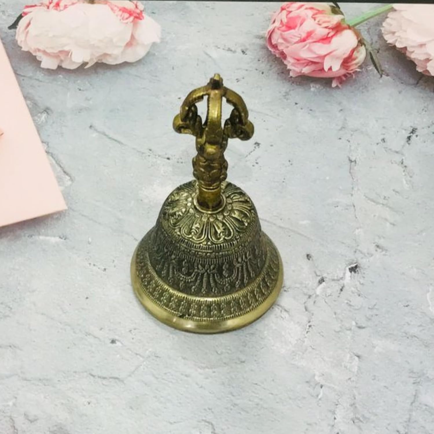 santarms ashtadhatu Temple Bell Brass ghanti for Home Big Size Items décor vastu Antique Pooja Room Decoration mandir Hanging Bells puja