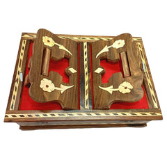 santarms Wooden Holy Quran Book Stand & Box with rehal - Carving Handcrafted
