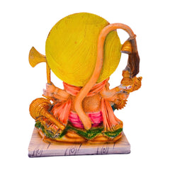 santarms Lord Panchmukhi Hanuman Idol 5 Head Bajrang Bali Exquisite Bajrangbali Sitting Murti Hindu God Figurine Statue for Home& Office Car Dashboard Gift