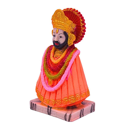 santarms Khatu Shyam Idol of Baba Shyam [Hare Ka Sahara Baba Shyam Humara] Car Dashboard Decorative Idol - Handcrafted Spiritual Figurine for Car, Home, or Office Decor - Buy