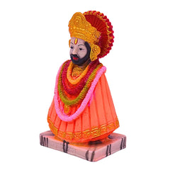santarms Khatu Shyam Idol of Baba Shyam [Hare Ka Sahara Baba Shyam Humara] Car Dashboard Decorative Idol - Handcrafted Spiritual Figurine for Car, Home, or Office Decor - Buy