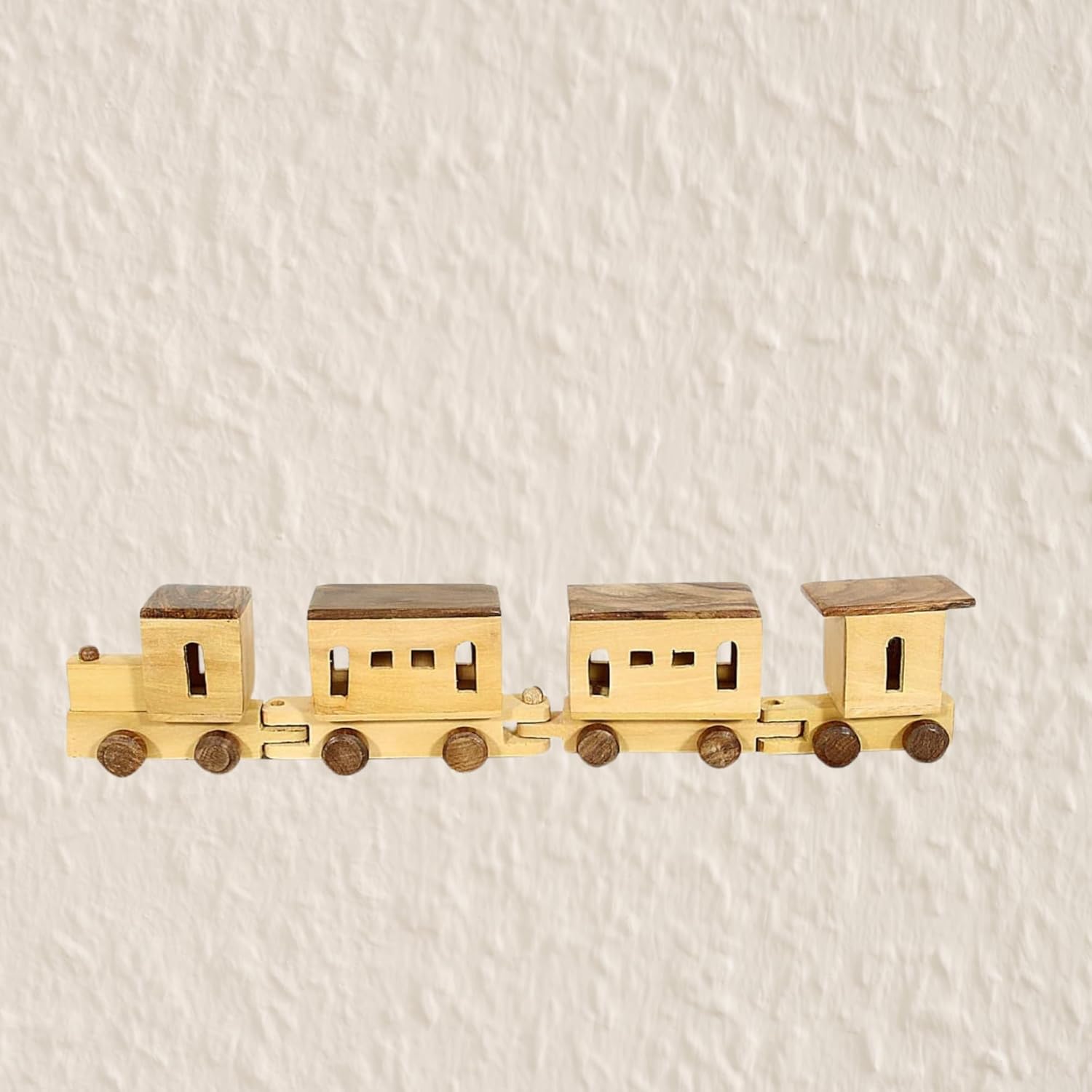 santarms Handcrafted Wooden Train Set Spark Imagination and Fun with A Classic Toy for Kids and Home Décor, Gift Item for Children and Office Showpiece