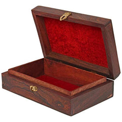 santarms Wooden Jewelry Box is a stylish organizer for women's rings, earrings, and bracelets, combining functionality with Kashmiri-inspired elegance, 1 pcs