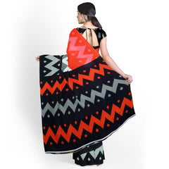 Hira Silk Cotton Saree for Women, Printed Saree/Sari with Unstitched Blouse Piece