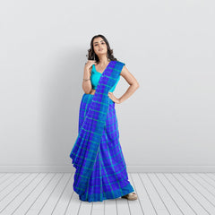 Hira Silk Cotton Saree for Women, Printed Sari with Unstitched Blouse Piece - Pack of 2