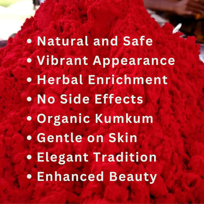 Santarms A++ Natural Organic Red Sindoor Kumkum Powder | Skin-Safe, Chemical-Free, Perfect for Women’s Suhaag, Daily Use, Weddings & Pooja (Pouch Packet, 50, gram)