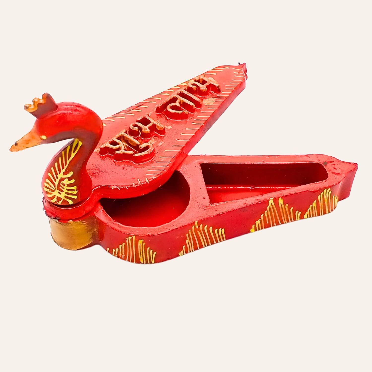 santarms Peacock Kumkum Box Sindoor Wedding Gifts Wooden Shringar Dani Beautiful for Women| Women Gift Items| Tika Chopra in Kumkum | Pack of (1)
