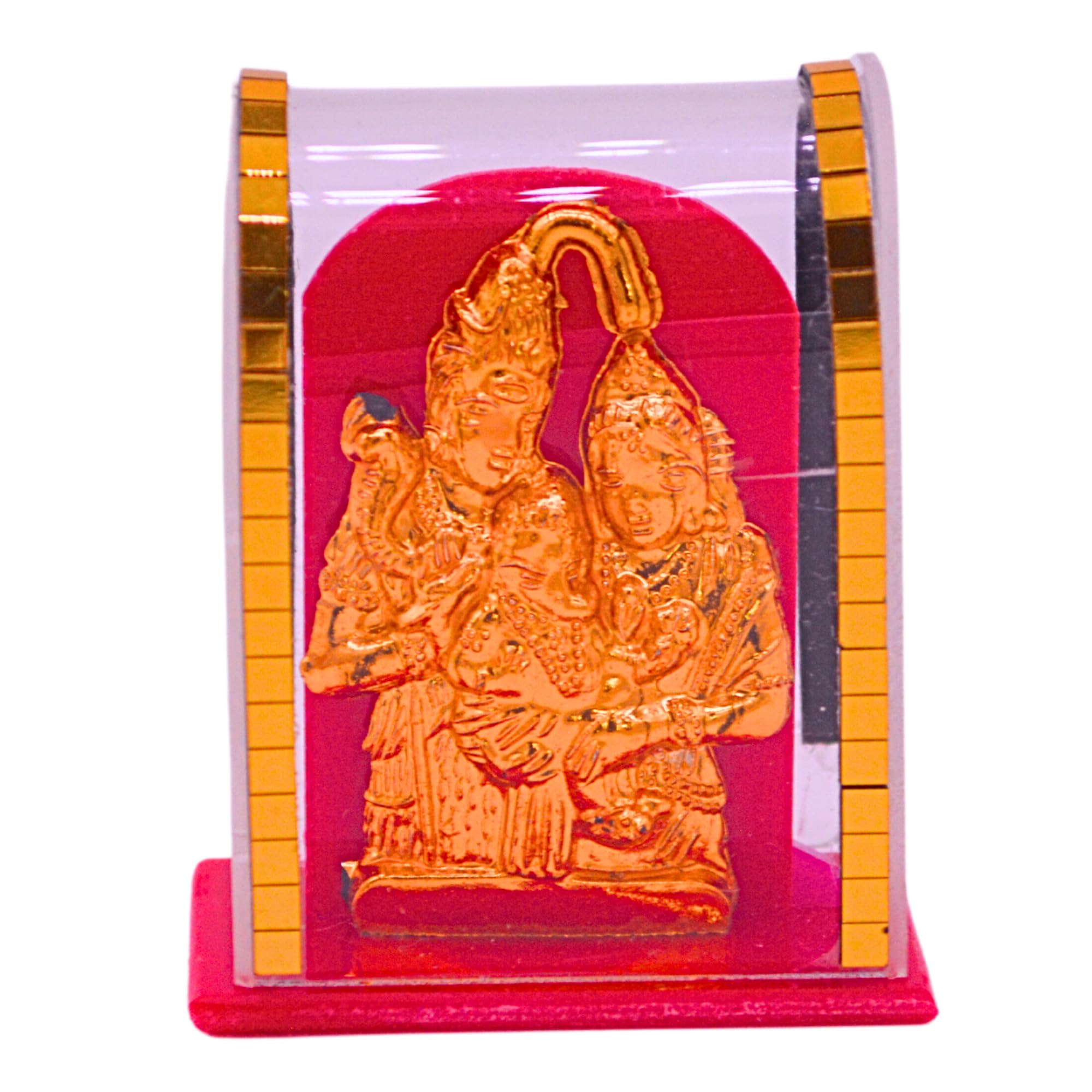 santarms God Idol Car Dashboard Cabinet Handicraft Statue Acrylic Cover Home Room Office Temple Mandir Murti Decor Showpiece Item (1) (Ganesha)