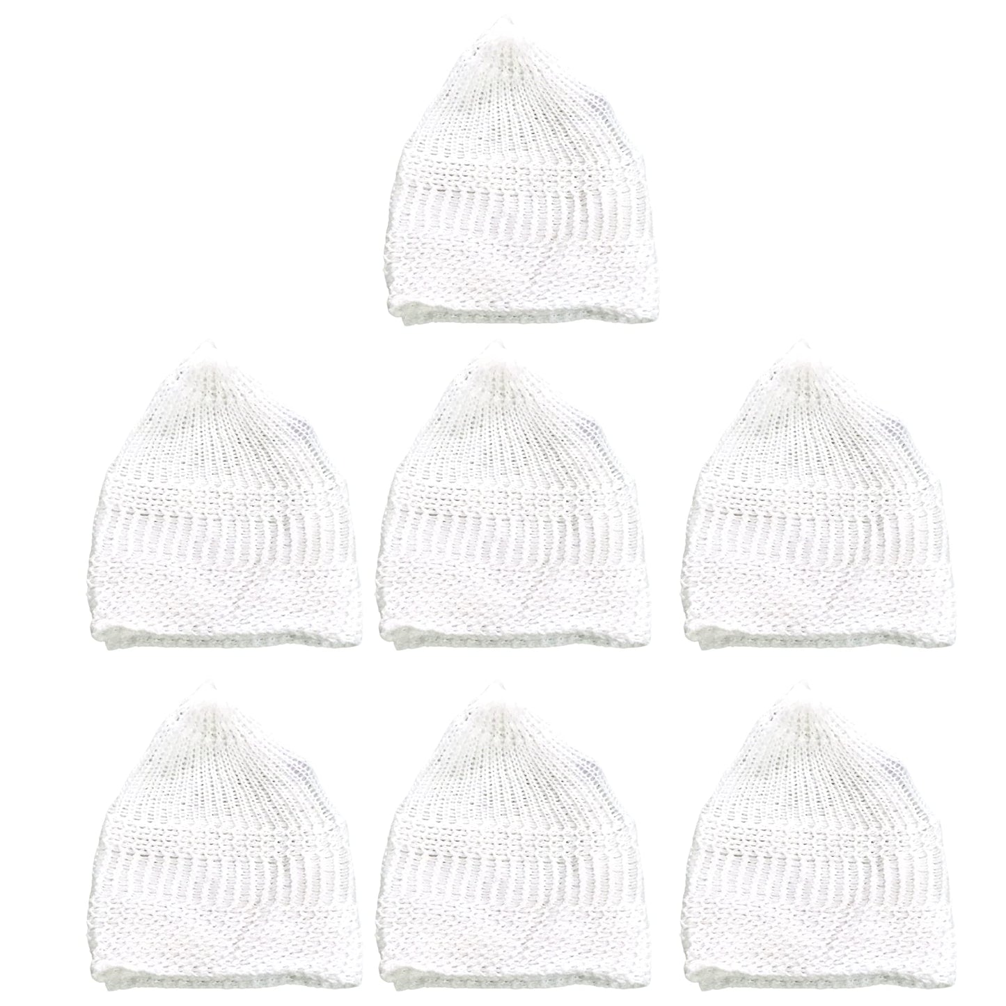 santarms Islamic Prayer Kufi Muslim Cap for Men or boy namaz topi for namaz - Combo White