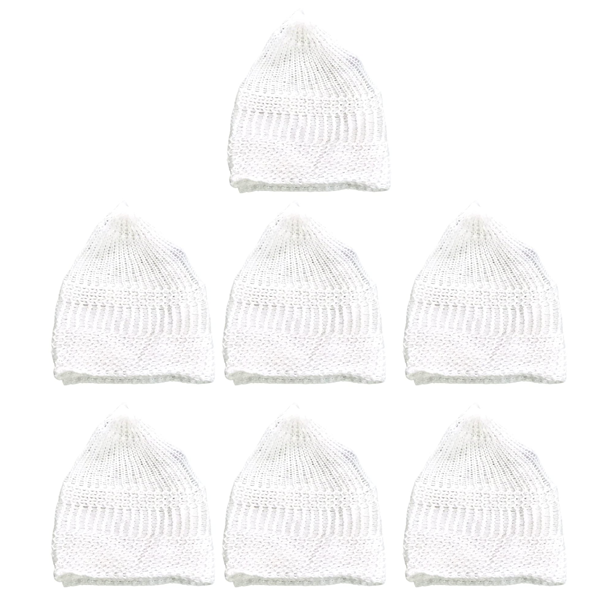 santarms Islamic Prayer Kufi Muslim Cap for Men or boy namaz topi for namaz - Combo White