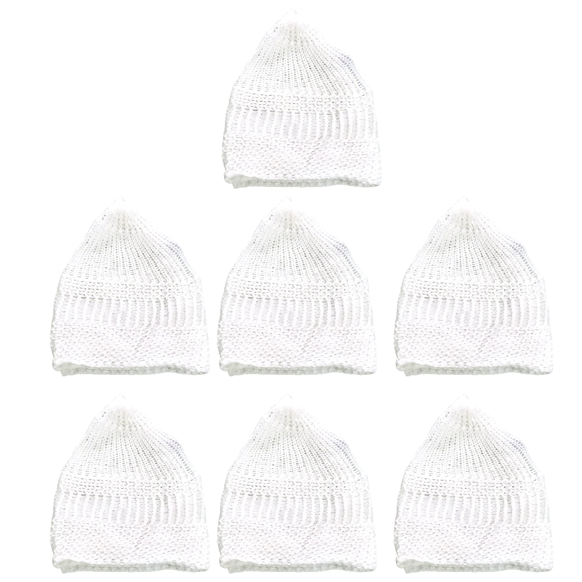 santarms Islamic Prayer Kufi Muslim Cap for Men or boy namaz topi for namaz - Combo White