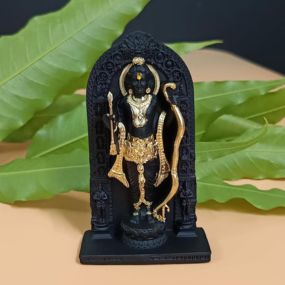 santarms Marble Ayodhya Ram Lalla Idol Murti for Car Dashboard, Pooja Ghar, Mandir | Antique Ram Statue for Home Temple, Table and Livingroom