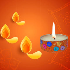 Santarms Elegant Candle Holders for Home Décor - Perfect Diwali Gift Items for Puja Diya Lamps for Mandir and Temple - Enhance Your Indian Decorations with Bright and Beautiful Decoration Ideas