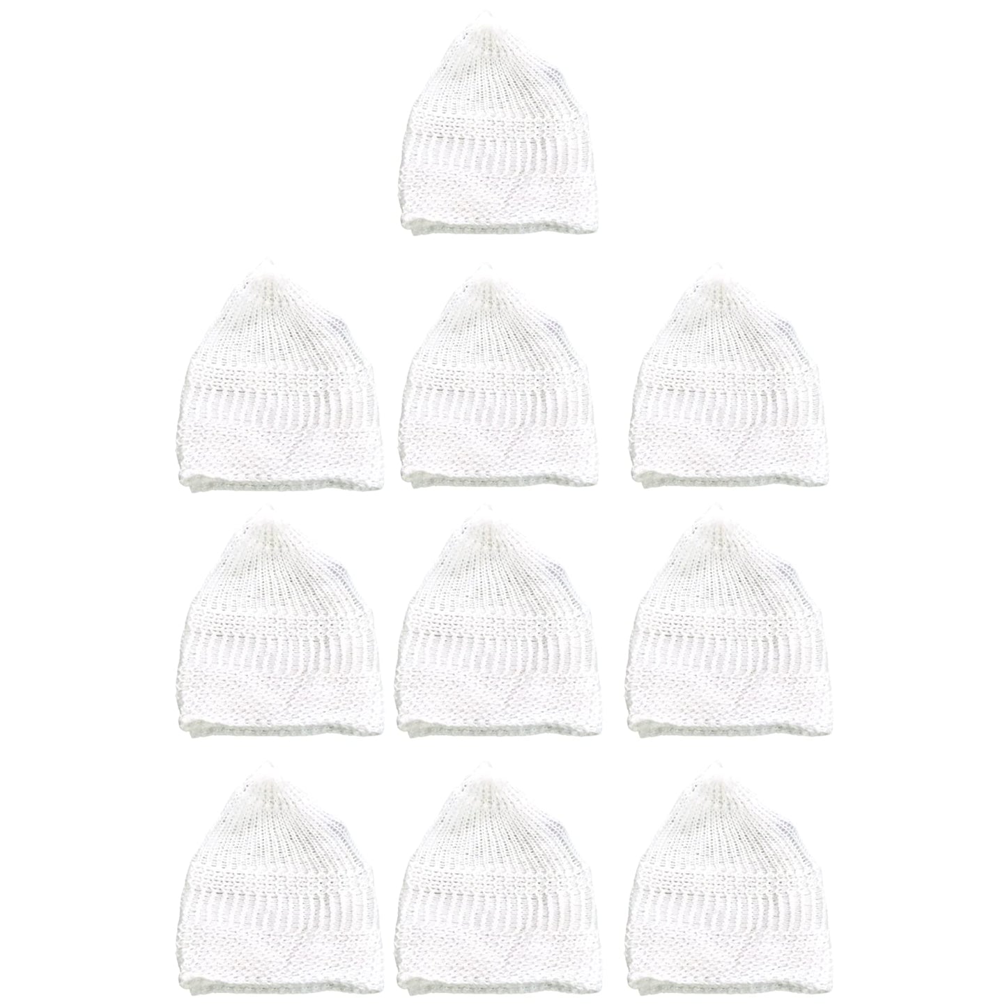santarms Islamic Prayer Kufi Muslim Cap for Men or boy namaz topi for namaz - Combo White