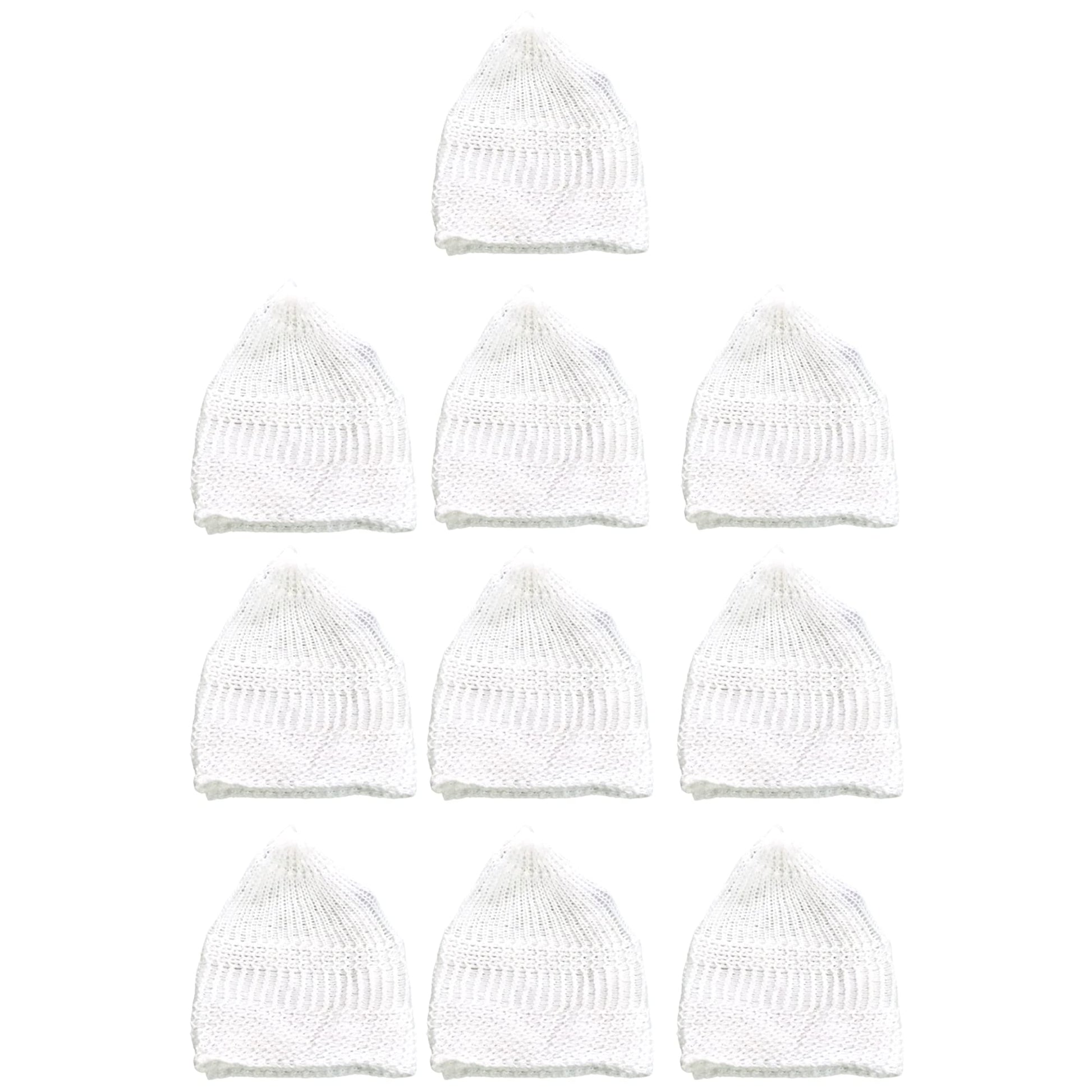 santarms Islamic Prayer Kufi Muslim Cap for Men or boy namaz topi for namaz - Combo White