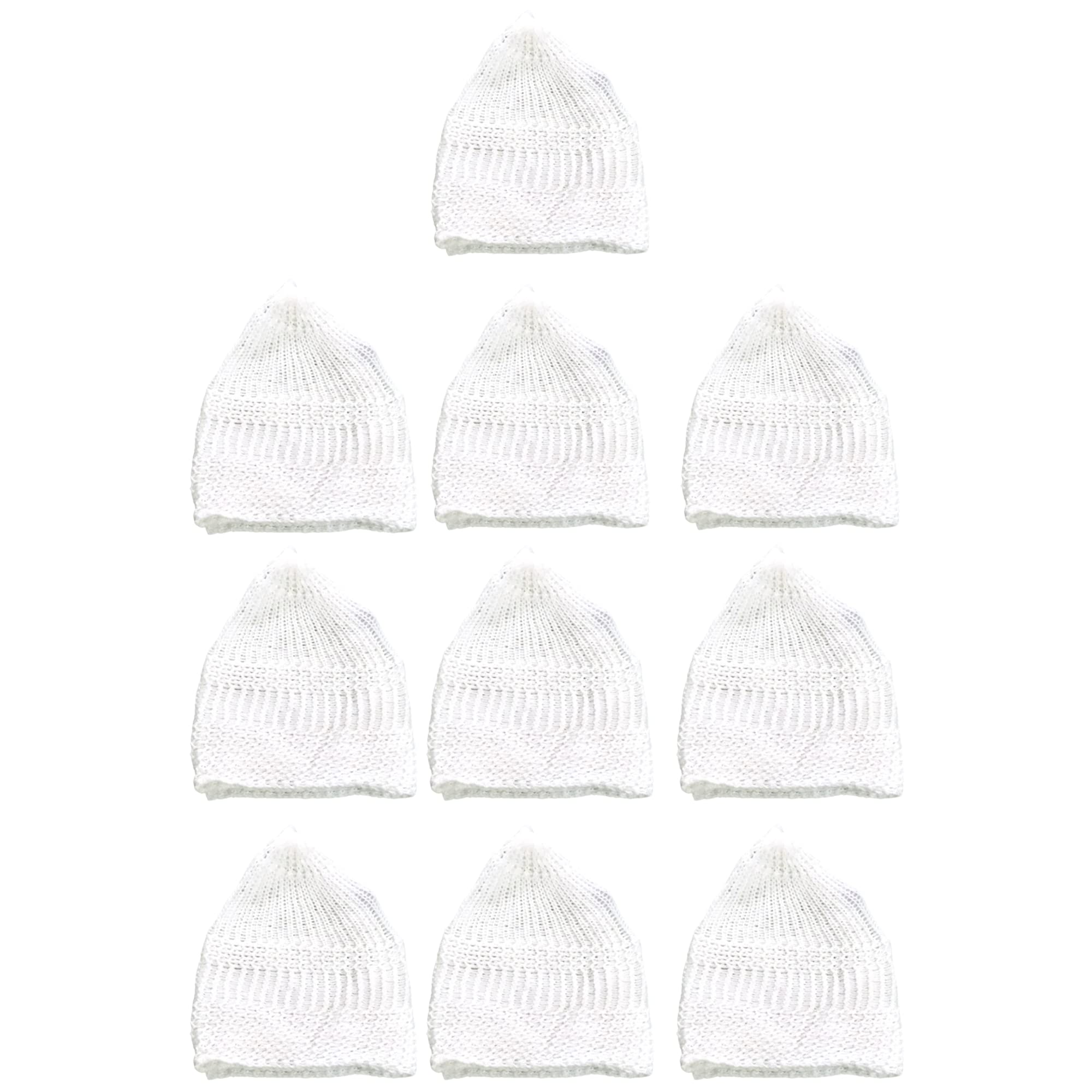 santarms Islamic Prayer Kufi Muslim Cap for Men or boy namaz topi for namaz - Combo White