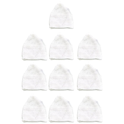 santarms Islamic Prayer Kufi Muslim Cap for Men or boy namaz topi for namaz - Combo White