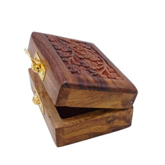 santarms Wooden Small Storage Box for Jewellery/Gifts/Showcase wood storage box small (Pack Of 1)