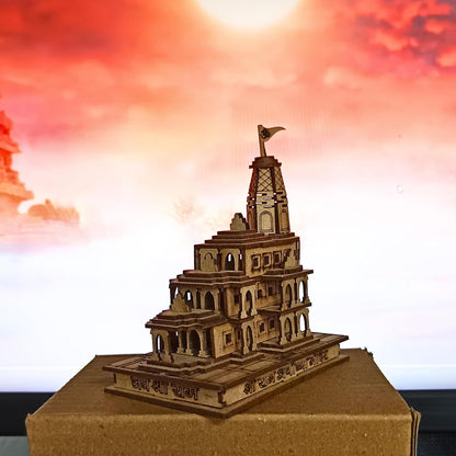 santarms Ram Mandir Model - Shri Ram Ayodhya Mandir Exclusive 3D Wooden Janmabhoomi Temple