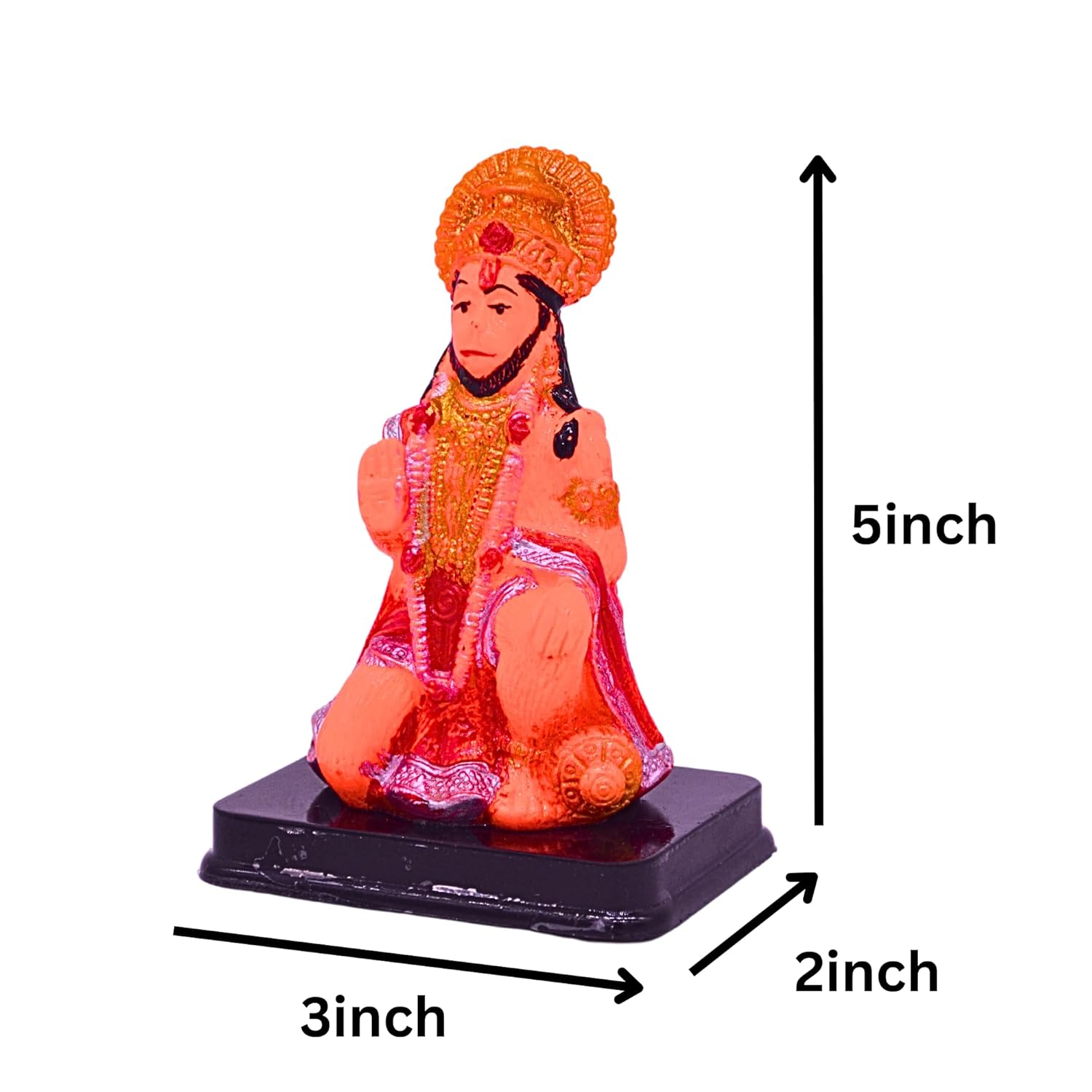 santarms Sitting Hanuman Idol Lord Balaji Bhagwan for Car Dashboard