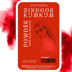 Santarms A++ Natural Organic Red Sindoor Kumkum Powder | Skin-Safe, Chemical-Free, Perfect for Women’s Suhaag, Daily Use, Weddings & Pooja (Pouch Packet, 50, gram)