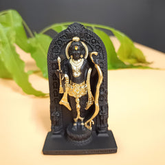 santarms Marble Ayodhya Ram Lalla Idol Murti for Car Dashboard, Pooja Ghar, Mandir | Antique Ram Statue for Home Temple, Table and Livingroom