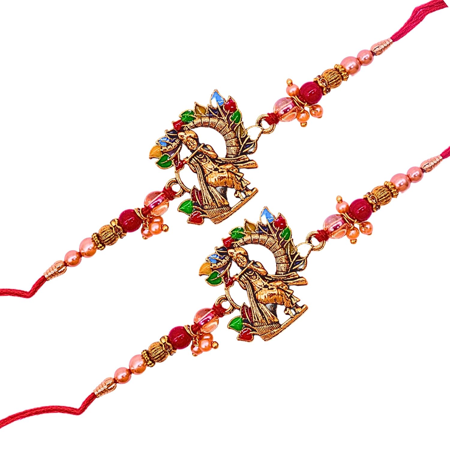 santarms Rakhi 2024 Celebrate Rakshabandhan With Exclusive Krishna Rakhi Designs Traditional Sacred Thread For Brothers Unique Gift For A Cherished Bond– Pack Of 2