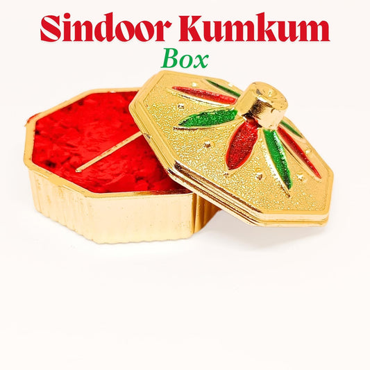 santarms Traditional Kumkum Sindoor Box – Beautiful Handcrafted Design for Weddings & Pooja Essentials