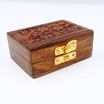 santarms Wooden Small Storage Box for Jewellery/Gifts/Showcase wood storage box small (Pack Of 1)