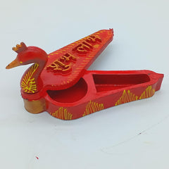 santarms Peacock Kumkum Box Sindoor Wedding Gifts Wooden Shringar Dani Beautiful for Women| Women Gift Items| Tika Chopra in Kumkum | Pack of (1)