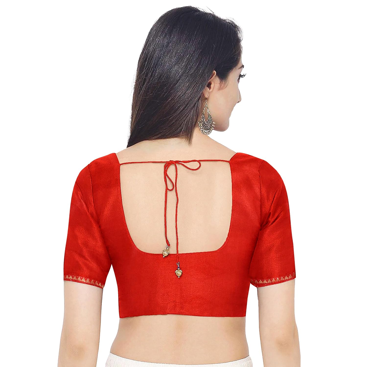 Hira Silk Women's Printed Chiffon Saree, Saree/Sari with Unstitched Blouse Piece for Women, Red