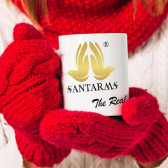 santarms Branded Stylish Coffee Mug Cup - Single Bone China Coffee/Tea Mug for Morning Milk, Tea, Coffee - Gift for Girls, Boys, Men