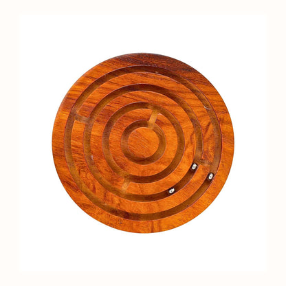 Santarms Vian Game Labyrinth, Ball-in-A-Maze Puzzles, Wooden Labyrinth Kid's Table Game for Kids (Small)