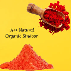 Santarms Orange and Red Sindoor Powder for Women, Organic Natural Laal and Hanuman Ji Pila Kumkum for Pooja Use, Shringar & Rituals - 50gm Each (100gm)