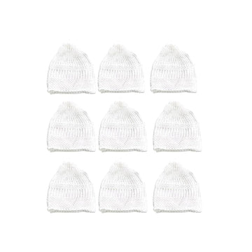 santarms Islamic Prayer Kufi Cap for Men and Boys White Namaz Topi (9 Caps) Perfect for Namaz and Religious Ceremonies