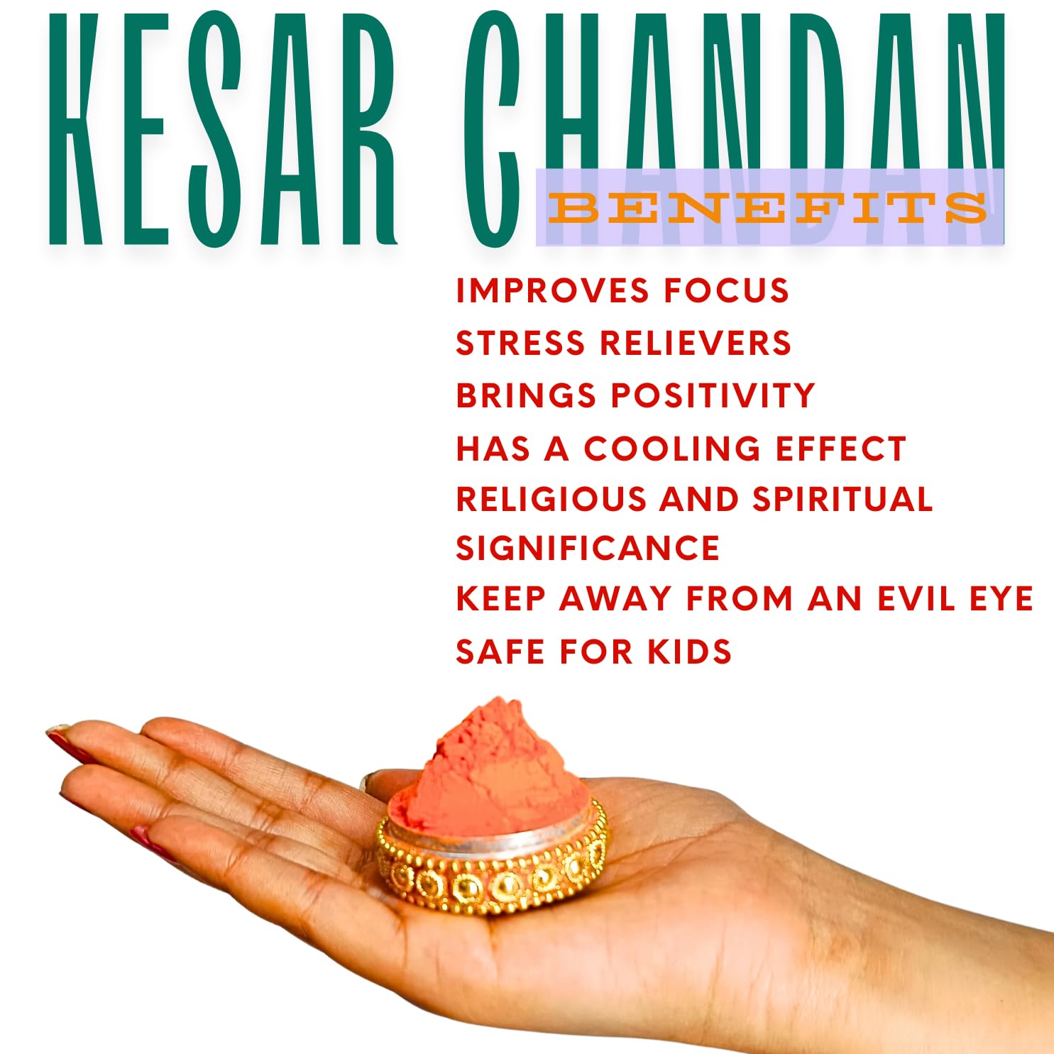 Santarms Kesar Chandan Powder, 5 Grams, for Tilak Pooja