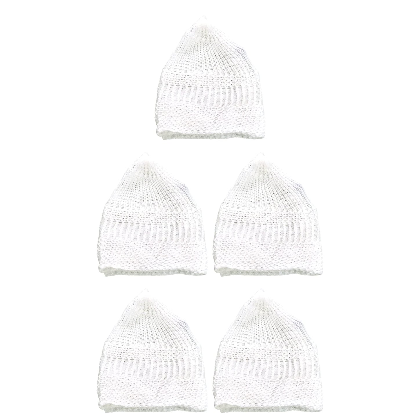 santarms Islamic Prayer Kufi Muslim Cap for Men or boy namaz topi for namaz - Combo White