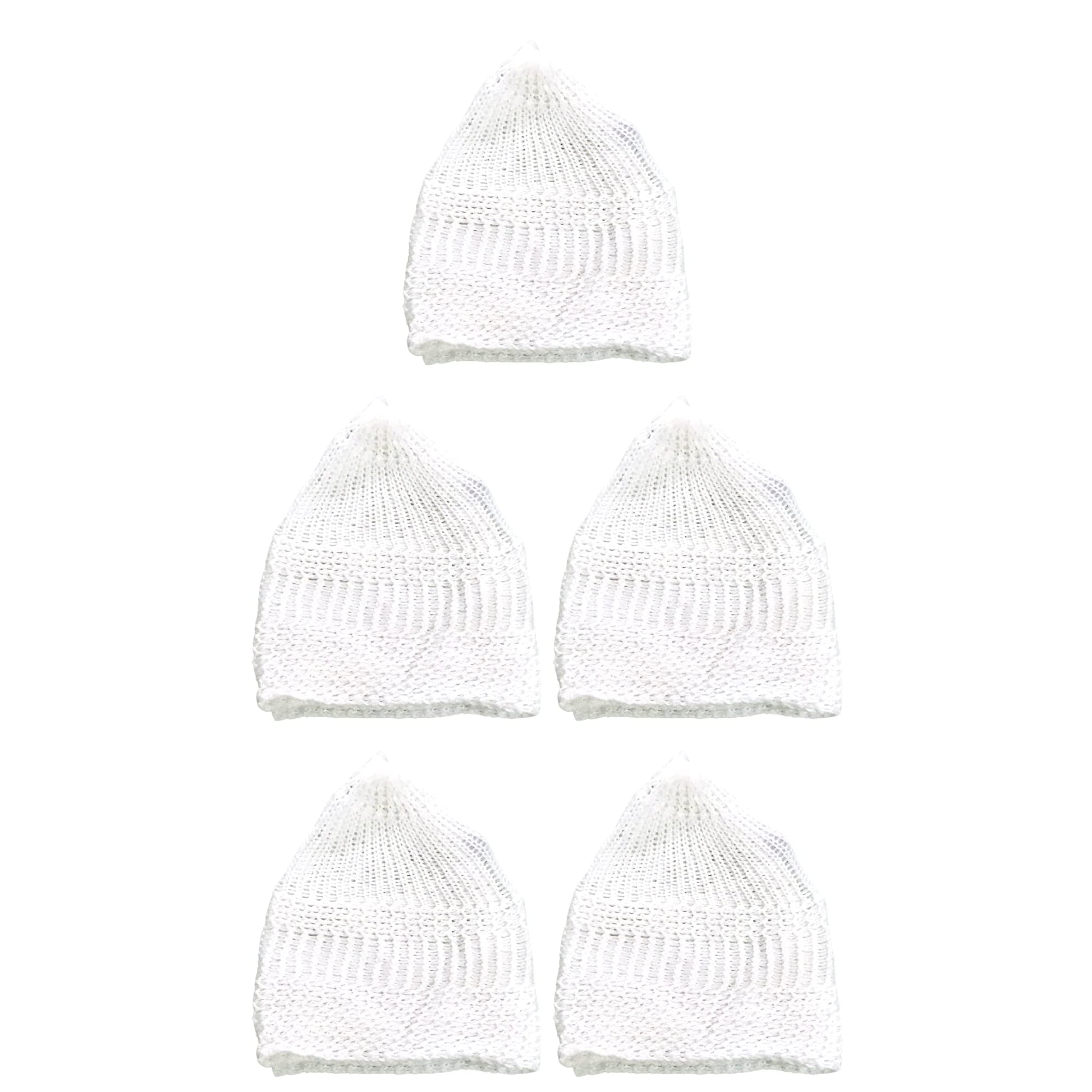 santarms Islamic Prayer Kufi Muslim Cap for Men or boy namaz topi for namaz - Combo White