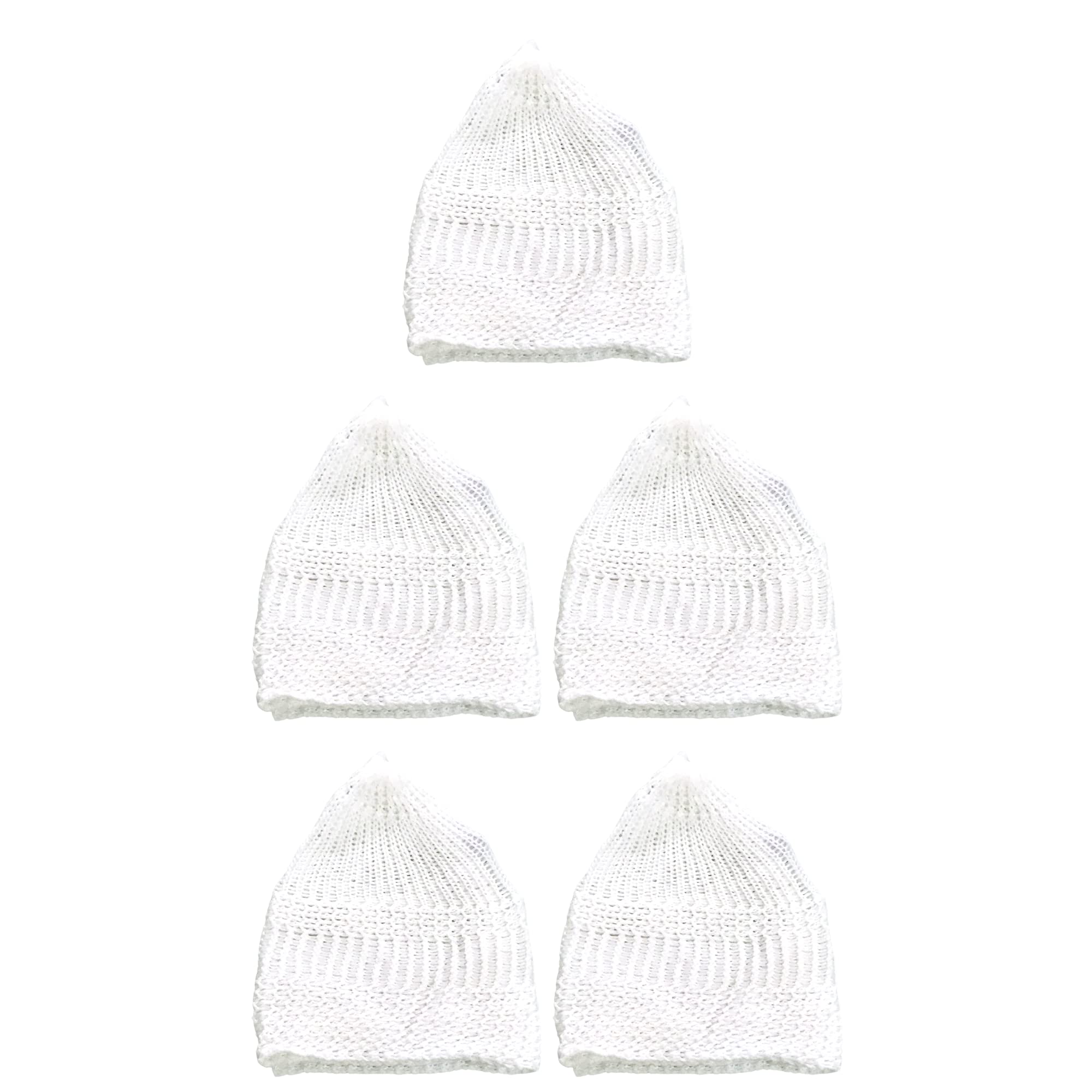 santarms Islamic Prayer Kufi Muslim Cap for Men or boy namaz topi for namaz - Combo White