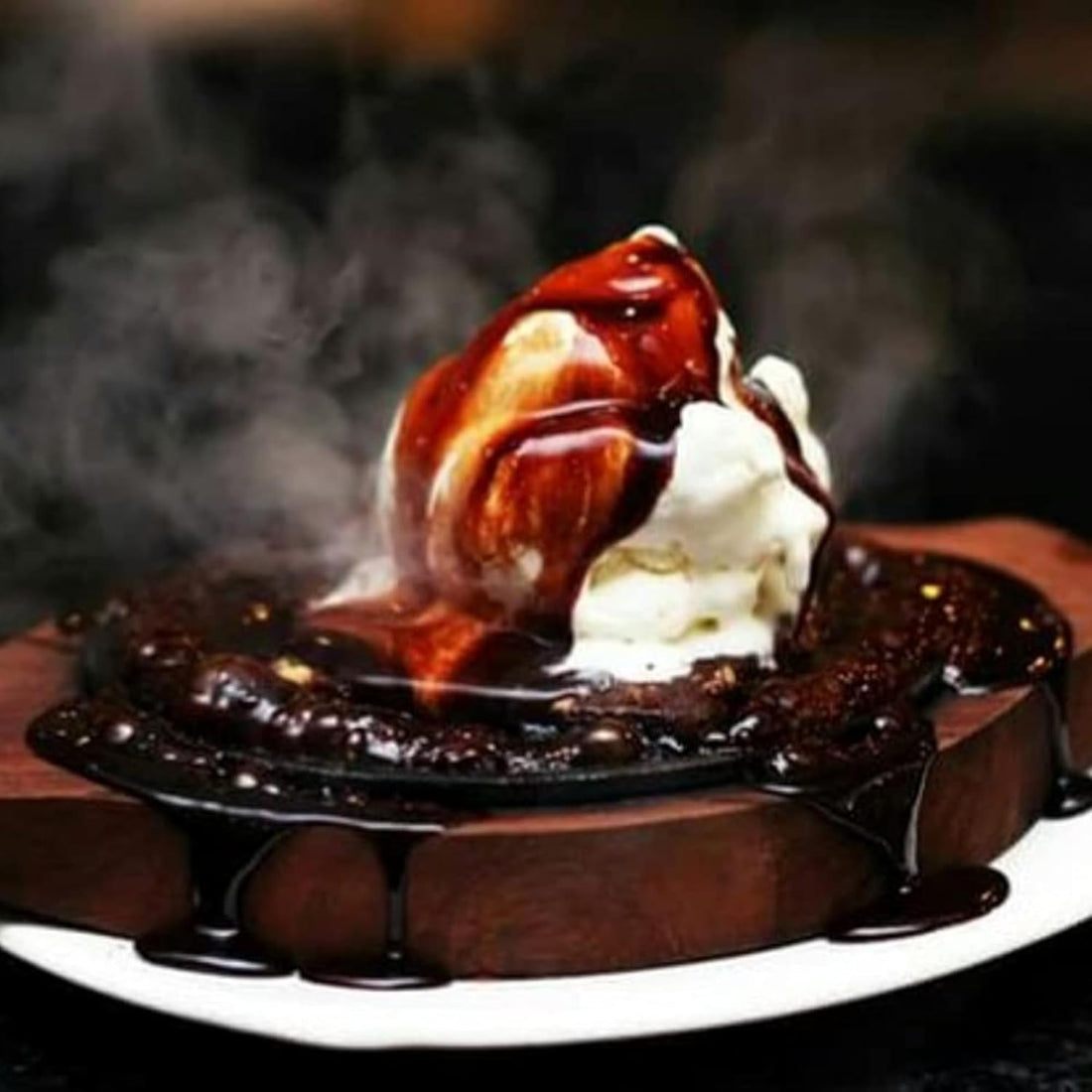santarms Premium Sizzler Plate Set - Perfect for Sizzling Brownie Delights Sizzler Plate Sizzling Brownie Plate-Brownie Round Small Set-Sizzler Ice Cream Plates Heater Cast Iron