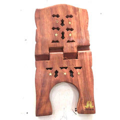 Santarms Book Stand for Reading | Holder Bible Home Rehal Quran Ramayan Wooden Geeta Granth Best Gift Grah Parvesh (15 INCH)