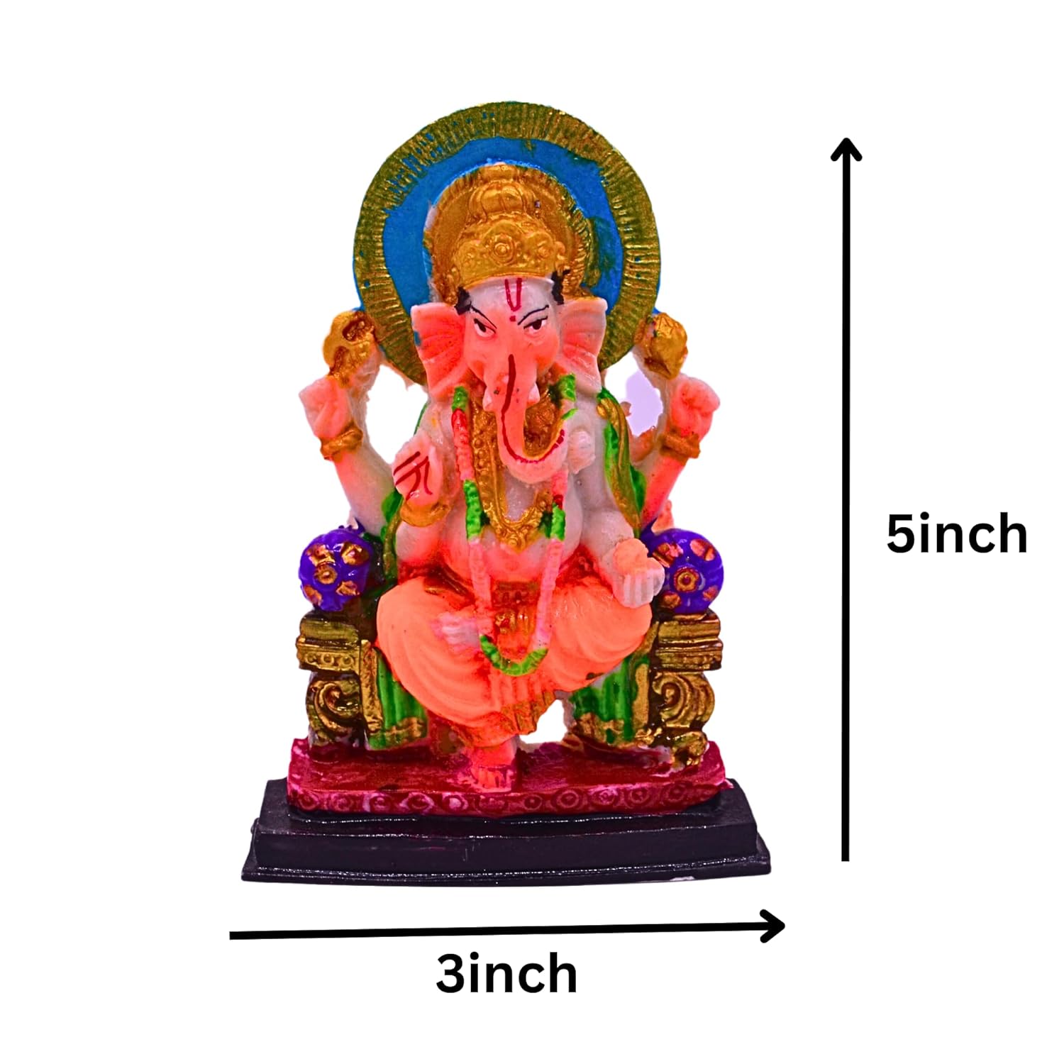 santarms Ganesha Ganesh murti Statue Shree Ganesha Idol Shree Ganesh for Pujaghar Home Decor Showpiece