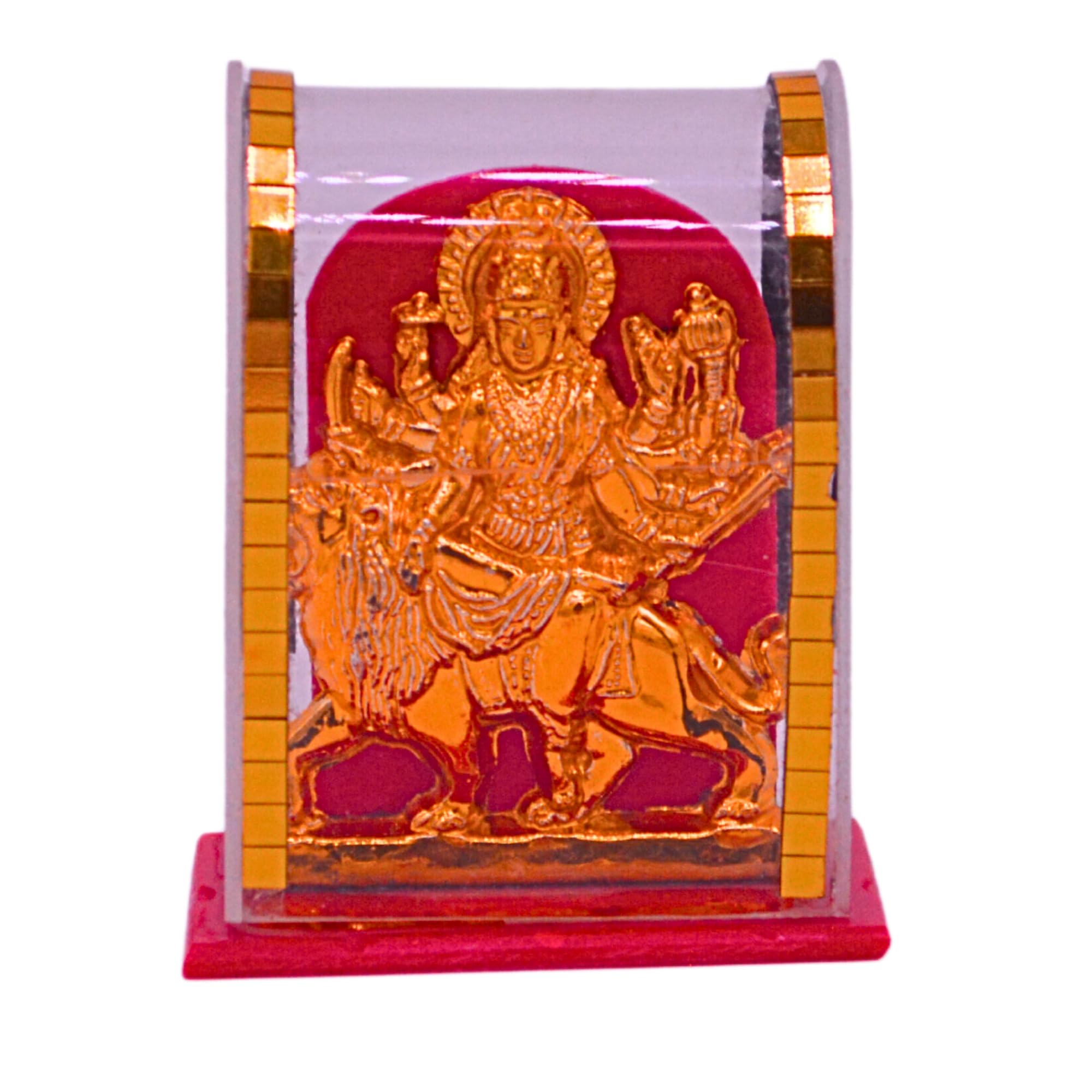 santarms God Idol Car Dashboard Cabinet Handicraft Statue Acrylic Cover Home Room Office Temple Mandir Murti Decor Showpiece Item (1) (Ganesha)